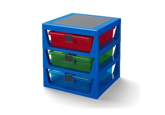 Lego 5006179 Merchandise Regalsystem in transparentem Blau - plegobil