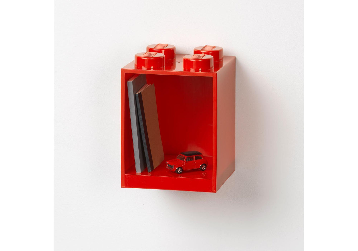 Lego 5006578 Merchandise Steinregal mit 4 Noppen in Rot - plegobil
