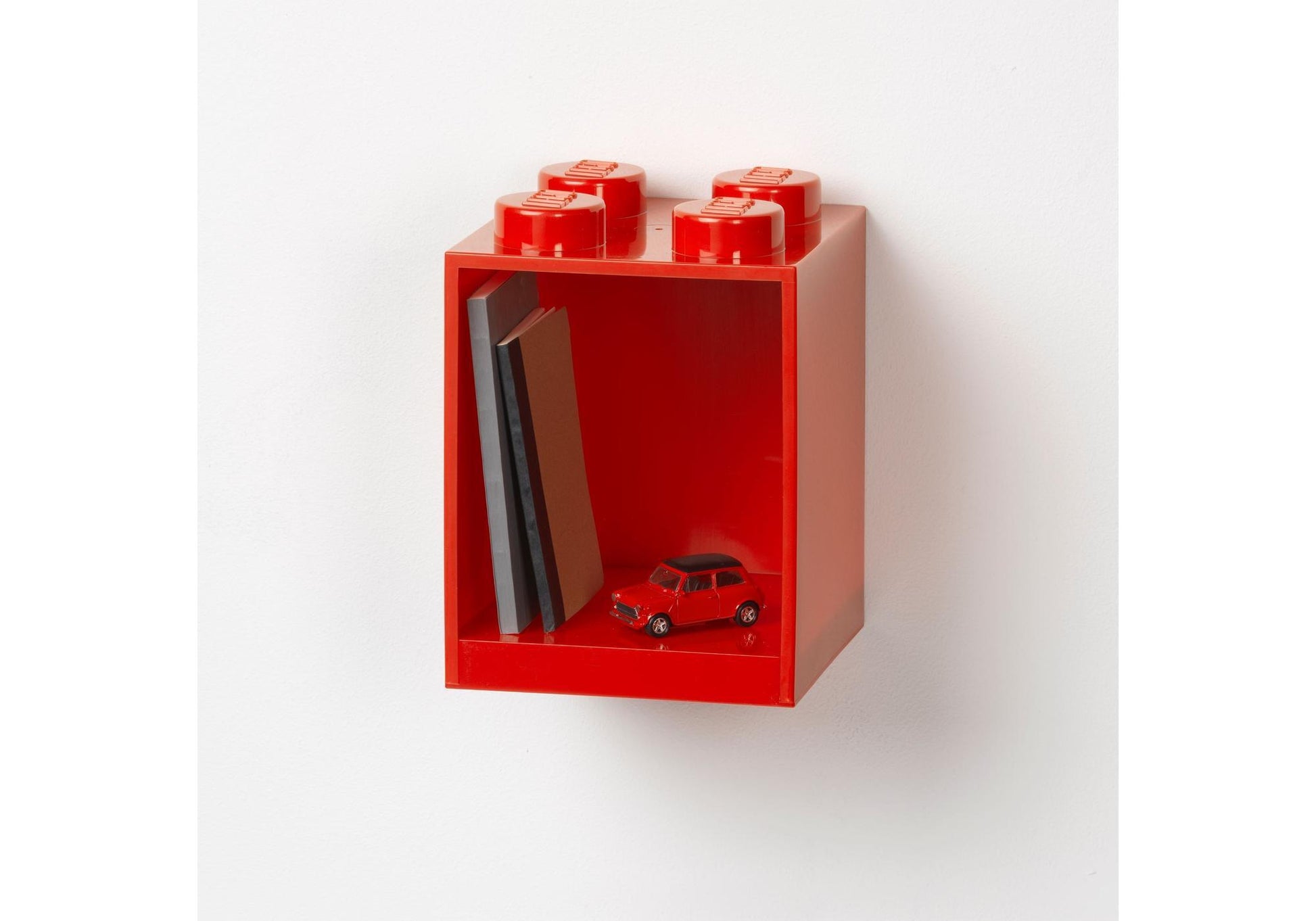 Lego 5006578 Merchandise Steinregal mit 4 Noppen in Rot - plegobil