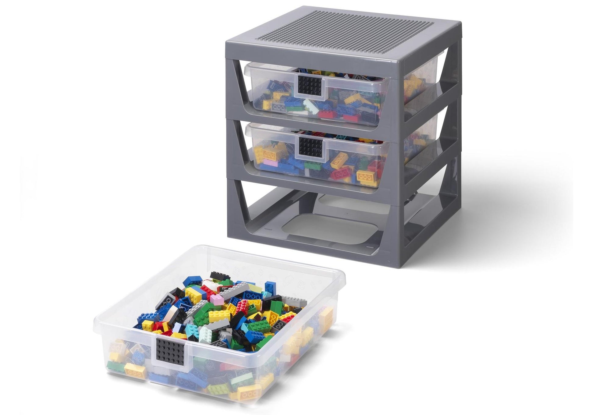 Lego 5006608 Merchandise Aufbewahrungsbox mit 3 Schubladen in Grau - plegobil