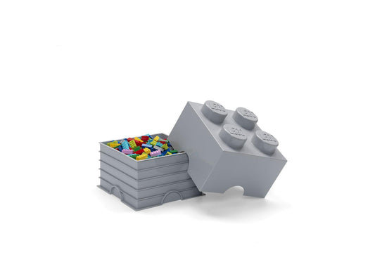 Lego 5007073 Merchandise Stein mit 4 Noppen in Steingrau - plegobil