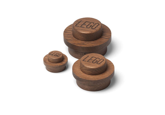 Lego 5007112 Merchandise Holzaufhänger-Set aus dunklem Eichenholz - plegobil