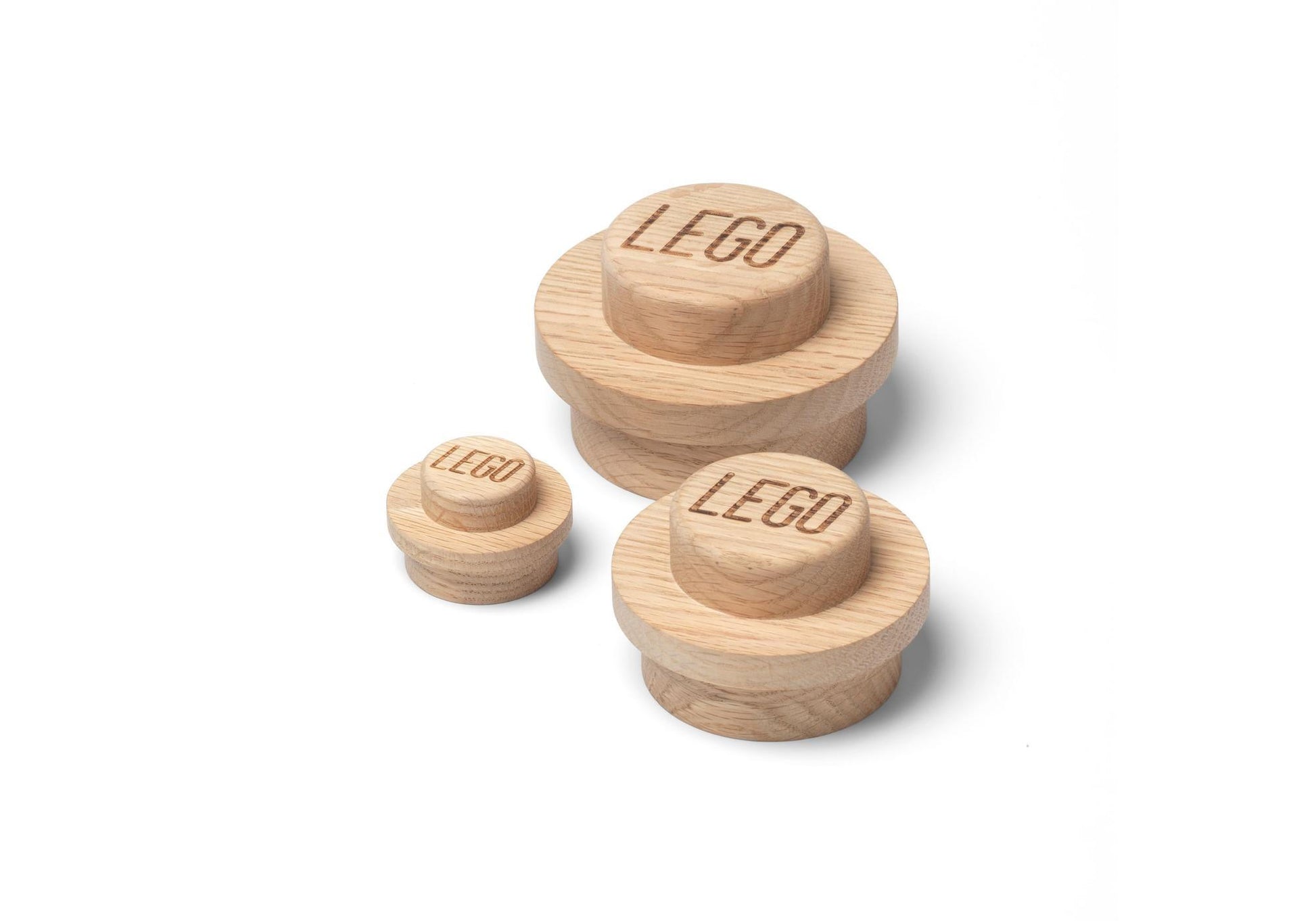 Lego 5007114 Merchandise Holzaufhänger-Set aus hellem Eichenholz - plegobil