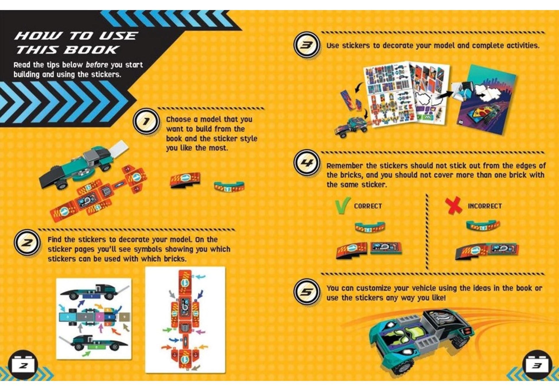Lego 5007552 Buch Build and Stick: Custom Cars - plegobil