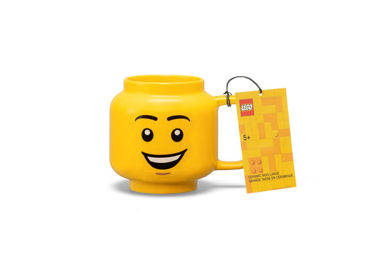 Lego 5007877 Merchandise Keramikbecher mit fröhlichem Jungengesicht - plegobil