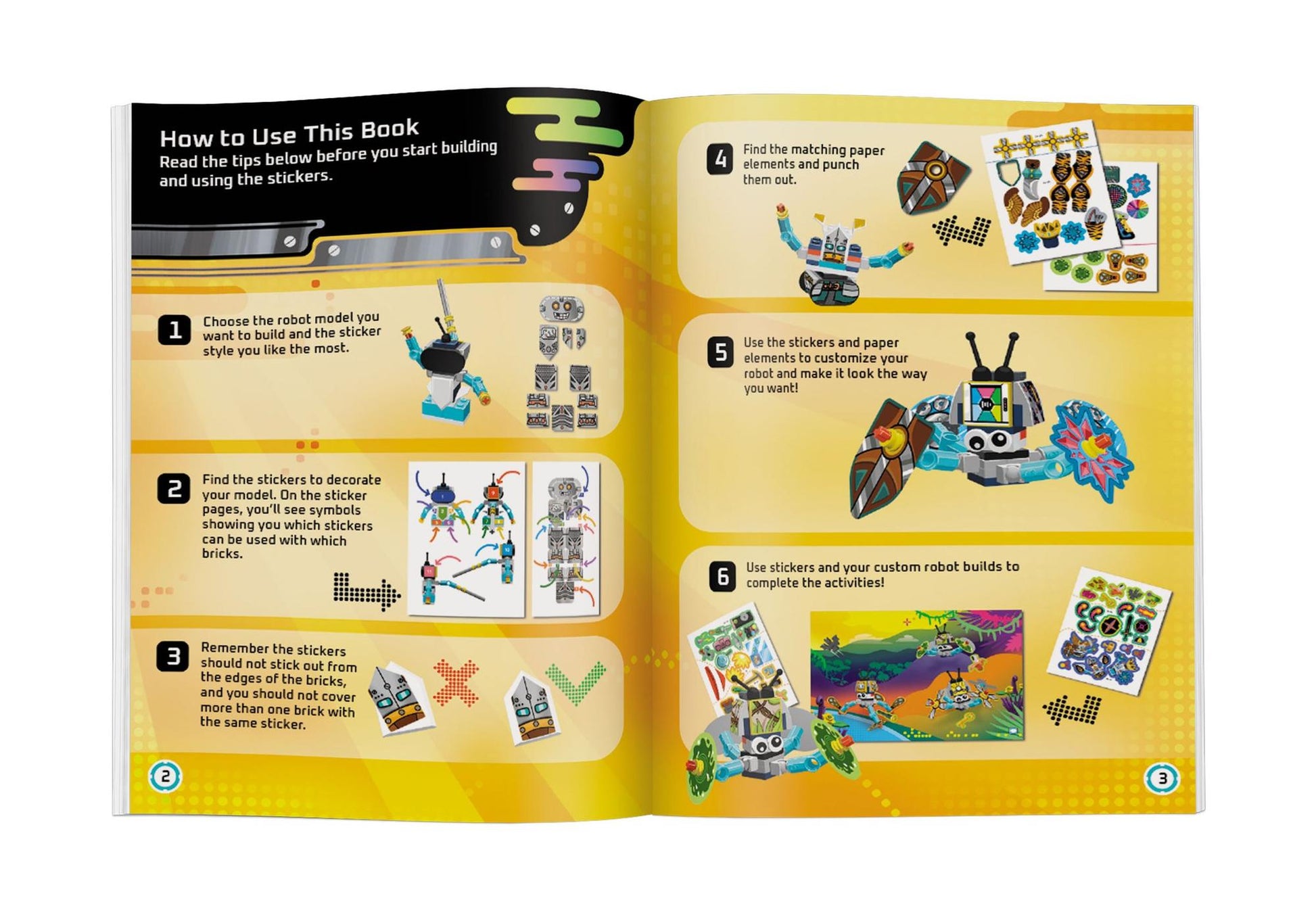 Lego 5007895 Buch Build and Stick: Robots - plegobil