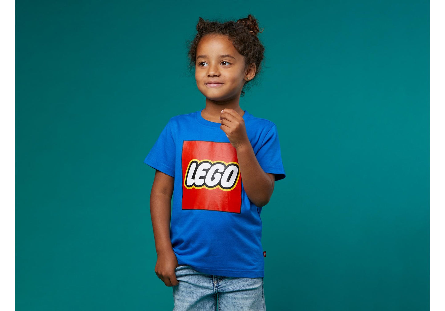 Lego 5009093 Merchandise Kurzarm-T-Shirt in Blau mit Logo für Kinder