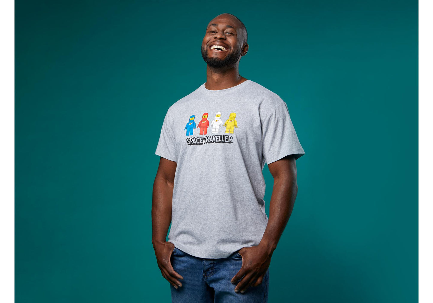 Lego 5009116 Merchandise Raumfahrer-T-Shirt in Hellgrau für Erwachsene
