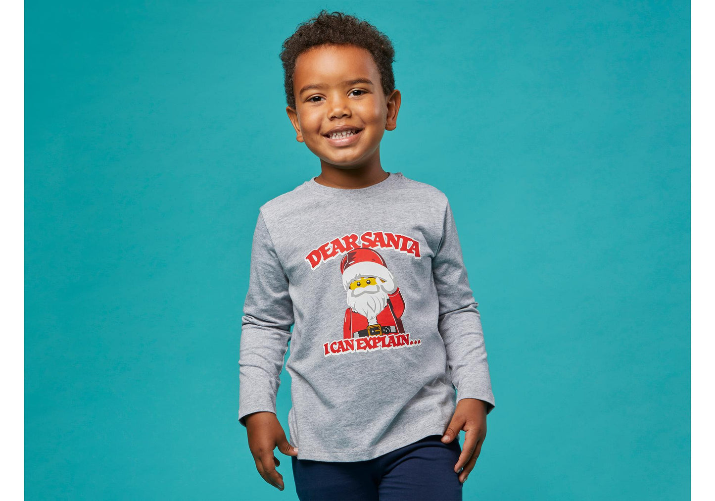 Lego 5009124 Merchandise Langarm-T-Shirt mit dem Schriftzug Dear Santa für Kinder