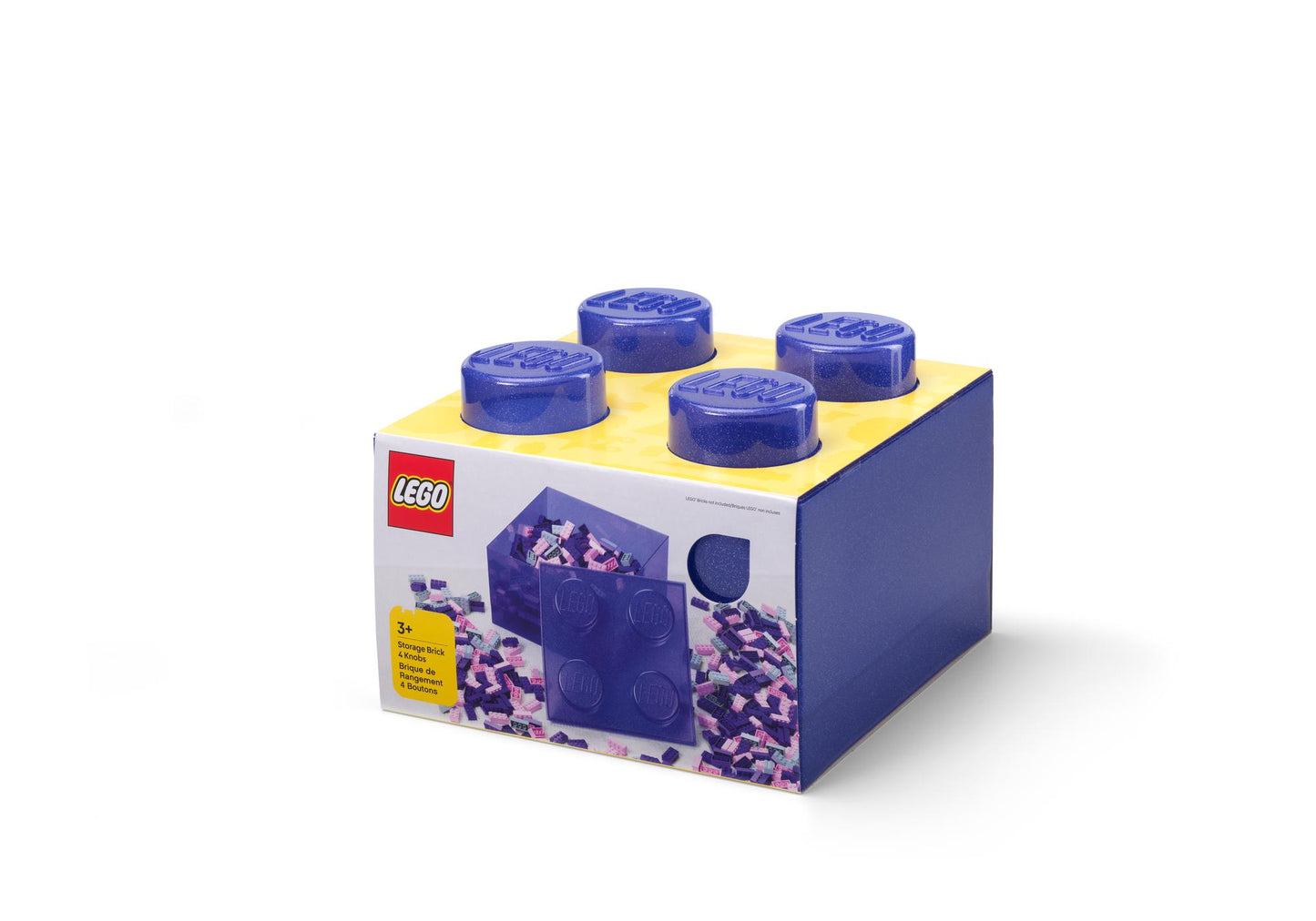 Lego 5009339 Merchandise Stein-Aufbewahrungsbox in transparentem Lila