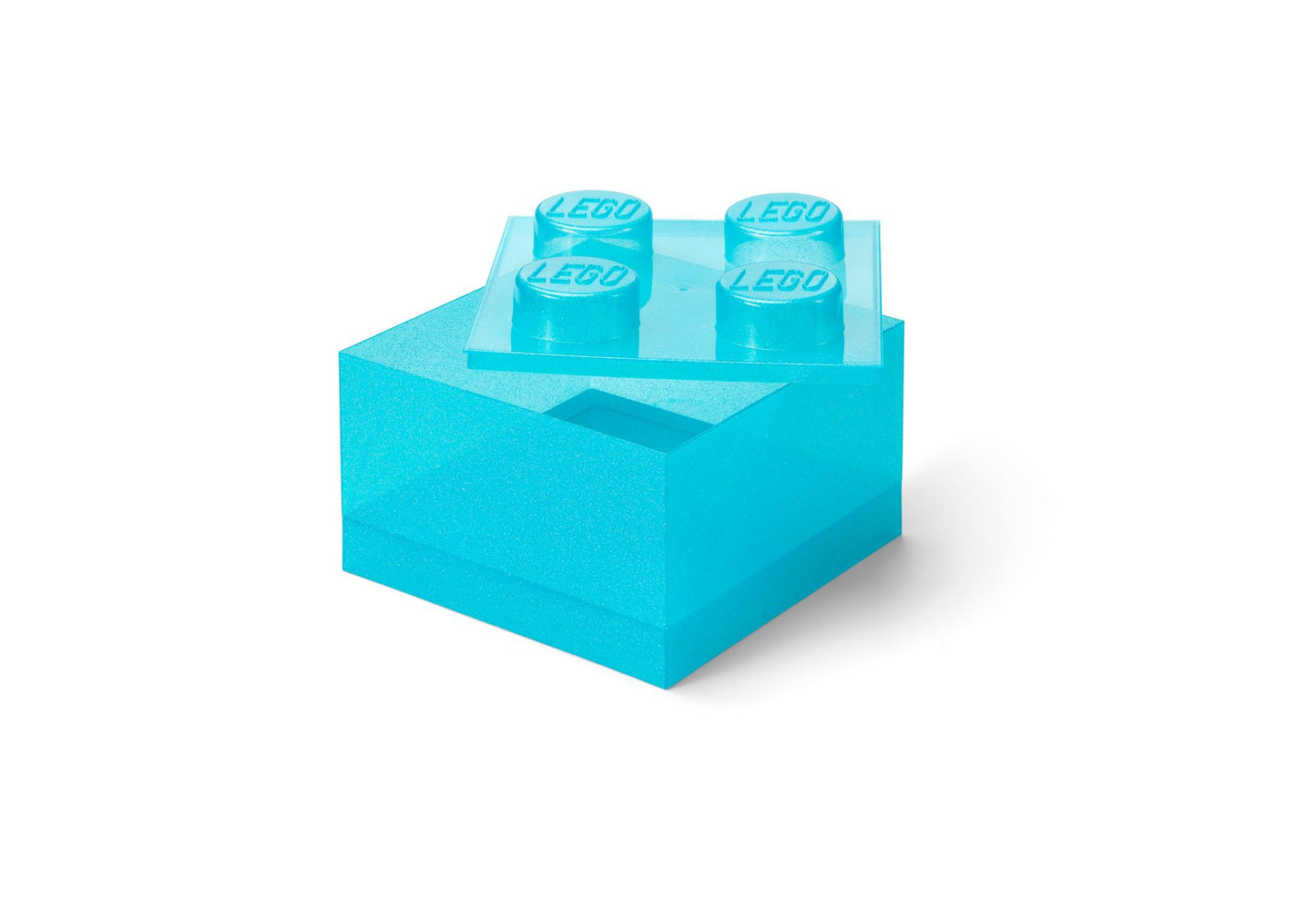 Lego 5009340 Merchandise Stein-Aufbewahrungsbox in transparentem Hellblau