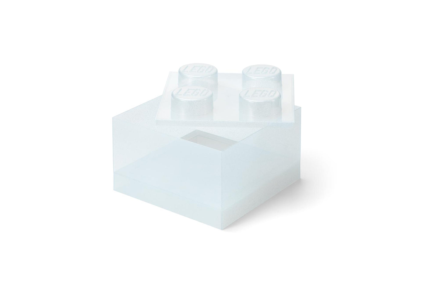 Lego 5009341 Merchandise Stein-Aufbewahrungsbox in transparentem Weiß
