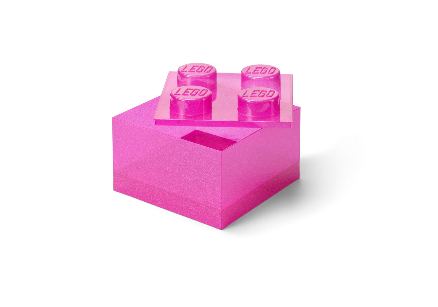 Lego 5009342 Merchandise Stein-Aufbewahrungsbox in transparentem Rosa