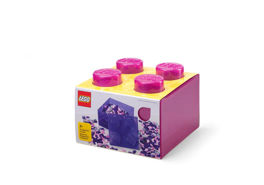 Lego 5009342 Merchandise Stein-Aufbewahrungsbox in transparentem Rosa