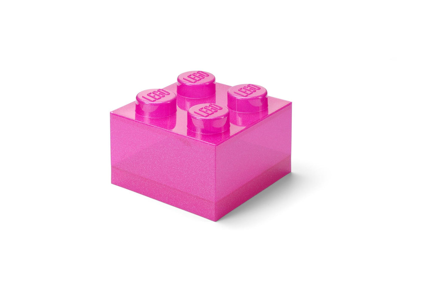 Lego 5009342 Merchandise Stein-Aufbewahrungsbox in transparentem Rosa