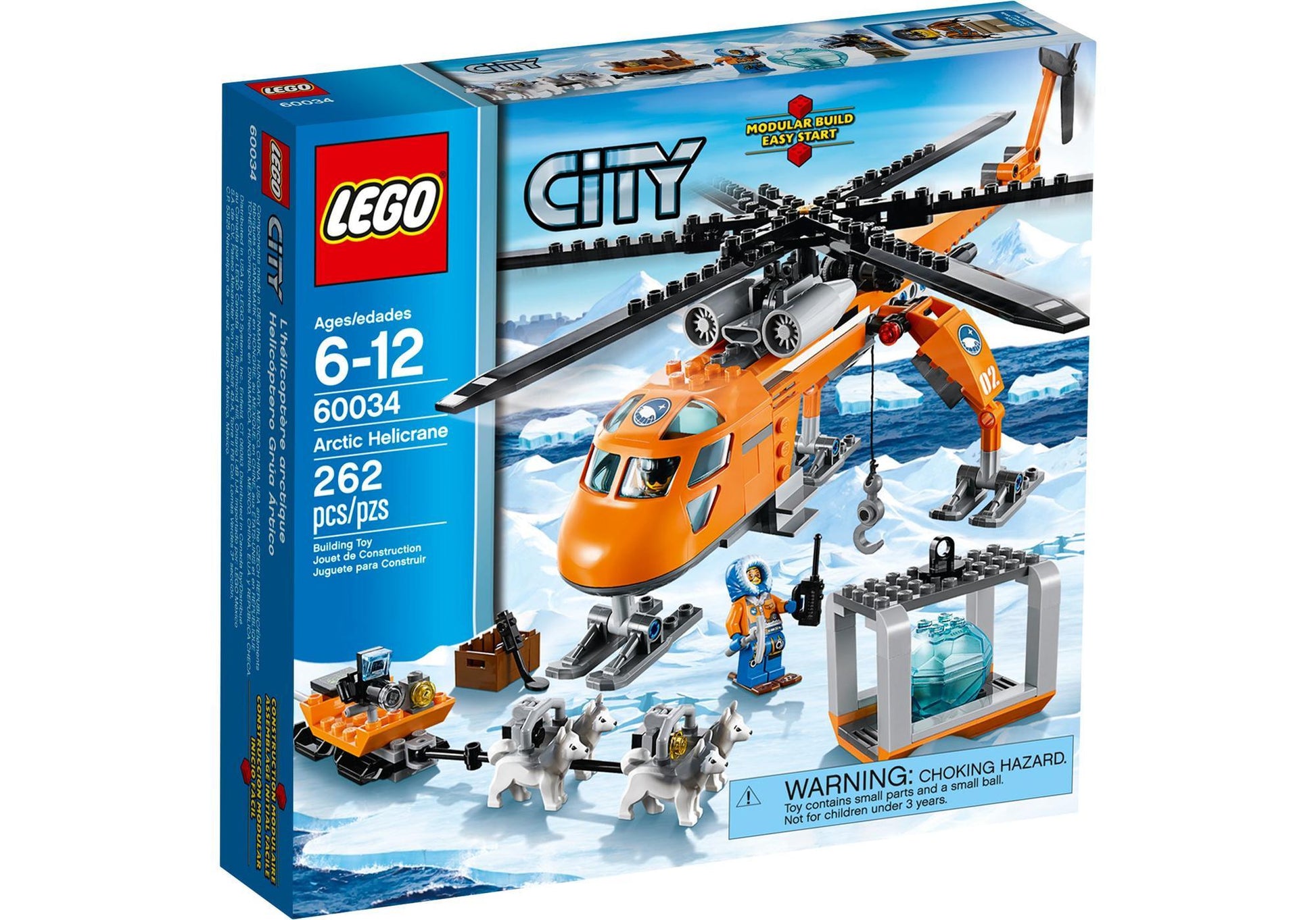 Lego 60034 City: Arktis-Helikopter mit Hundeschlitten - plegobil