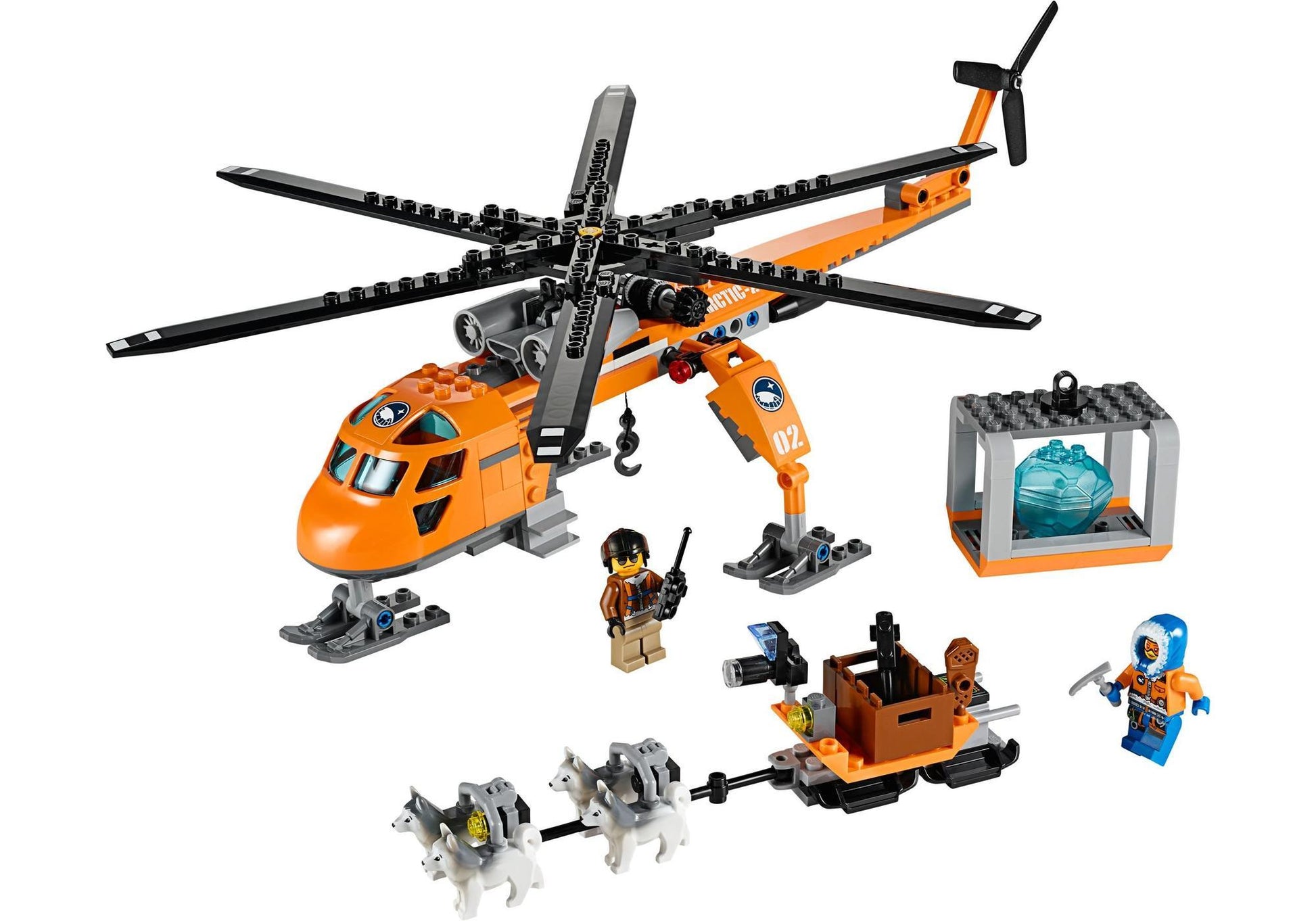 Lego 60034 City: Arktis-Helikopter mit Hundeschlitten - plegobil