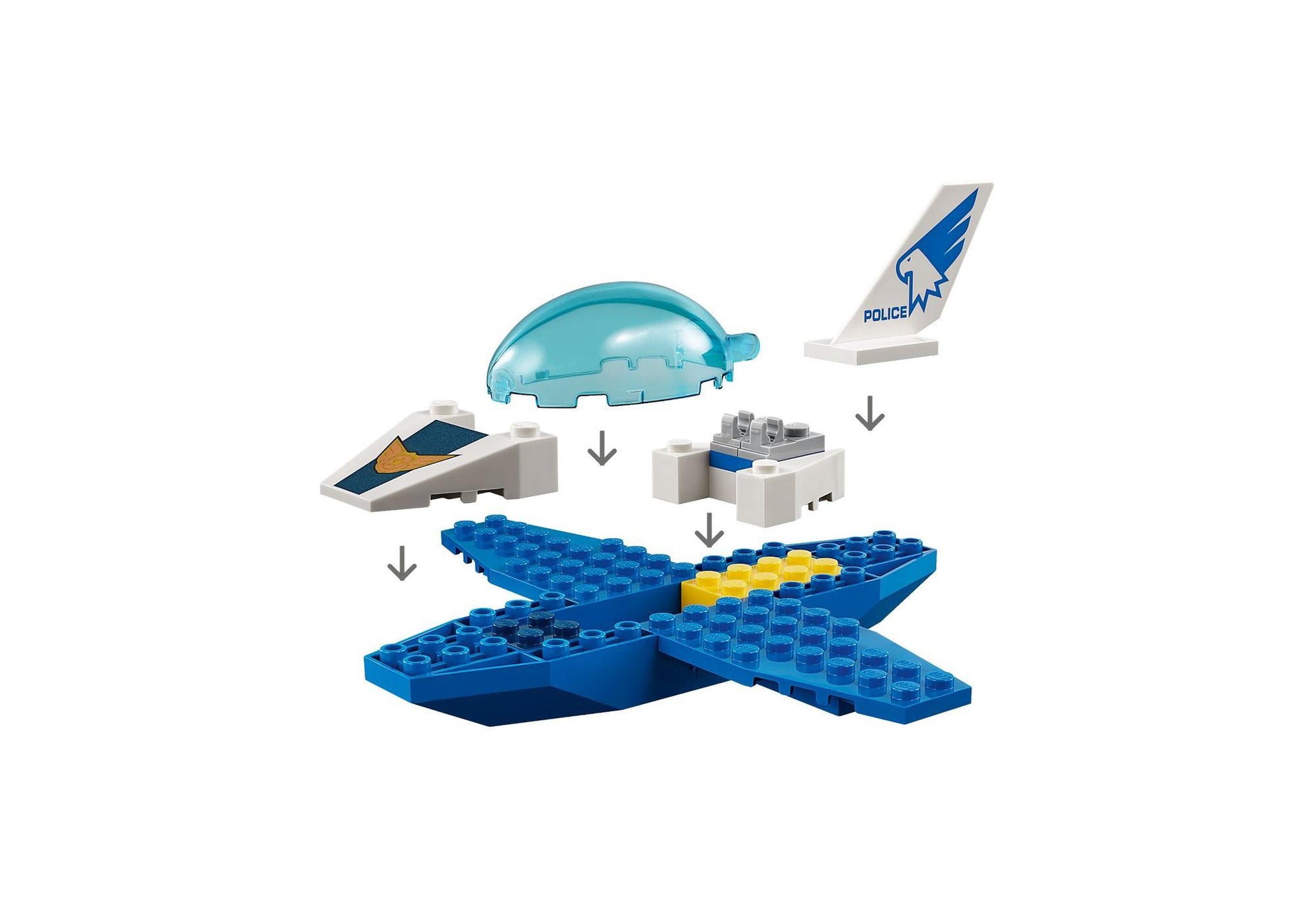 Lego 60206 City: Polizei Flugzeugpatrouille - plegobil