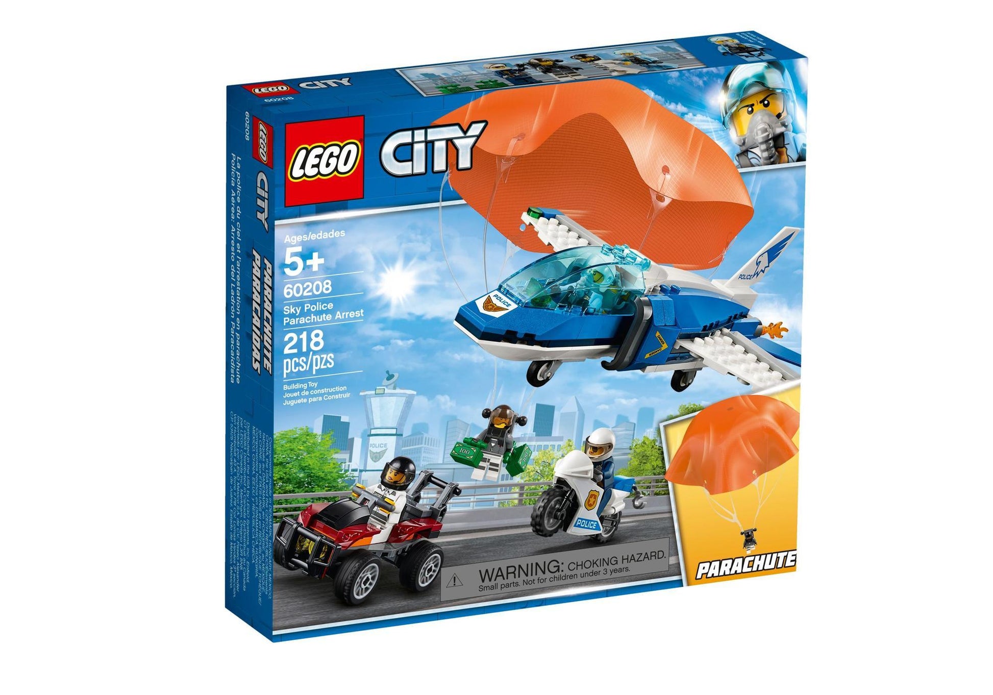 Lego 60208 City: Polizei Flucht mit Fallschirm - plegobil