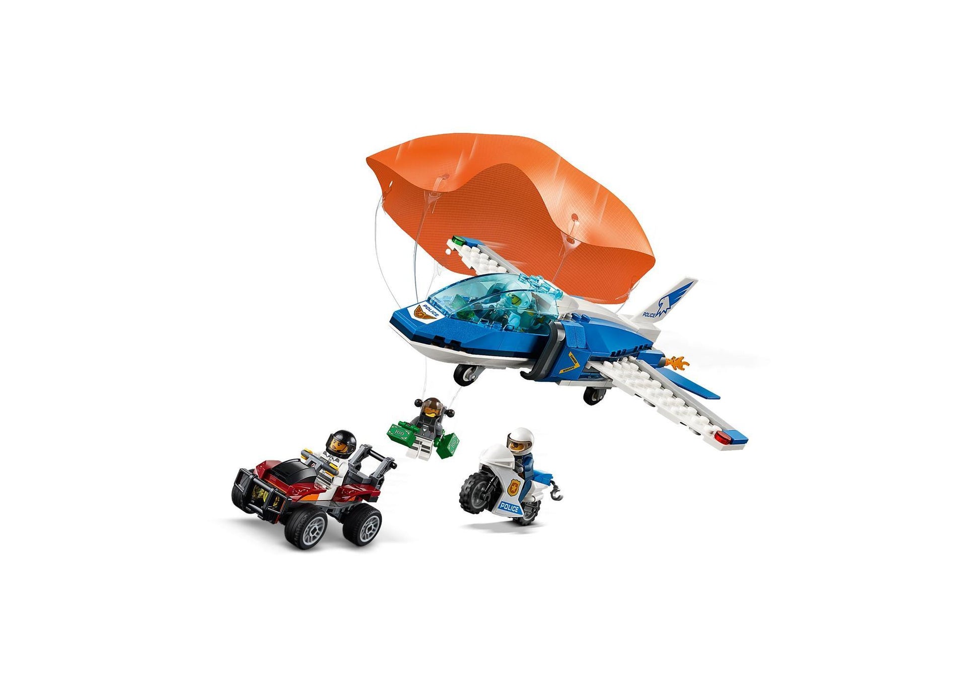 Lego 60208 City: Polizei Flucht mit Fallschirm - plegobil