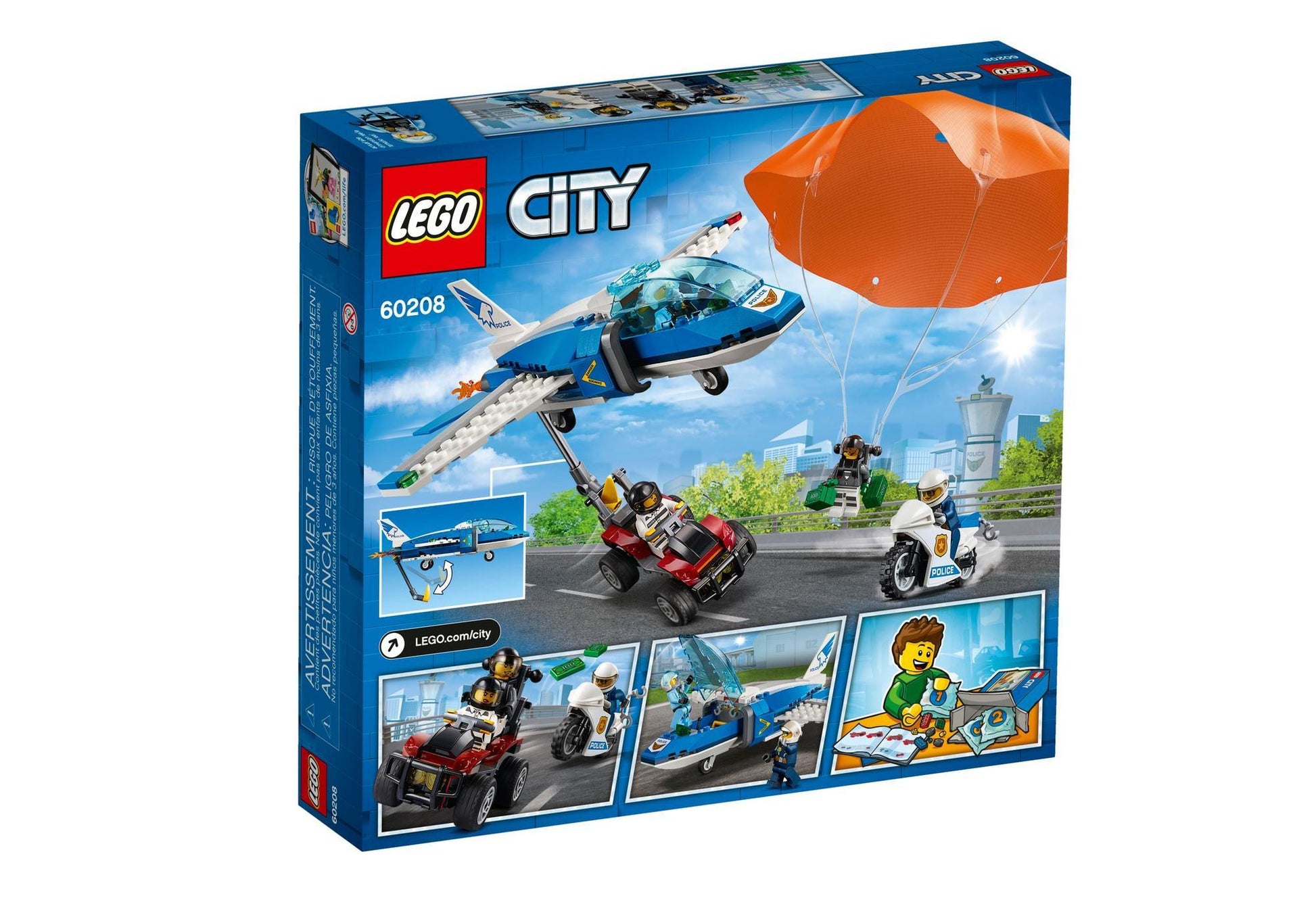 Lego 60208 City: Polizei Flucht mit Fallschirm - plegobil