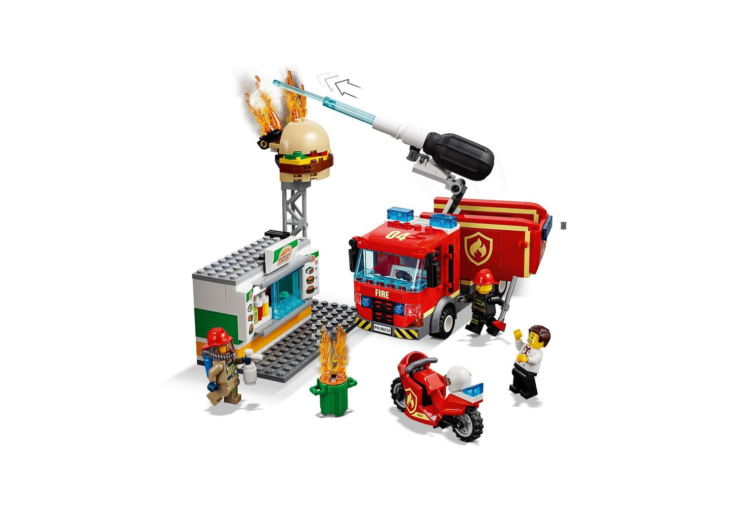 Lego 60214 City: Feuerwehreinsatz im Burger-Restaurant - plegobil