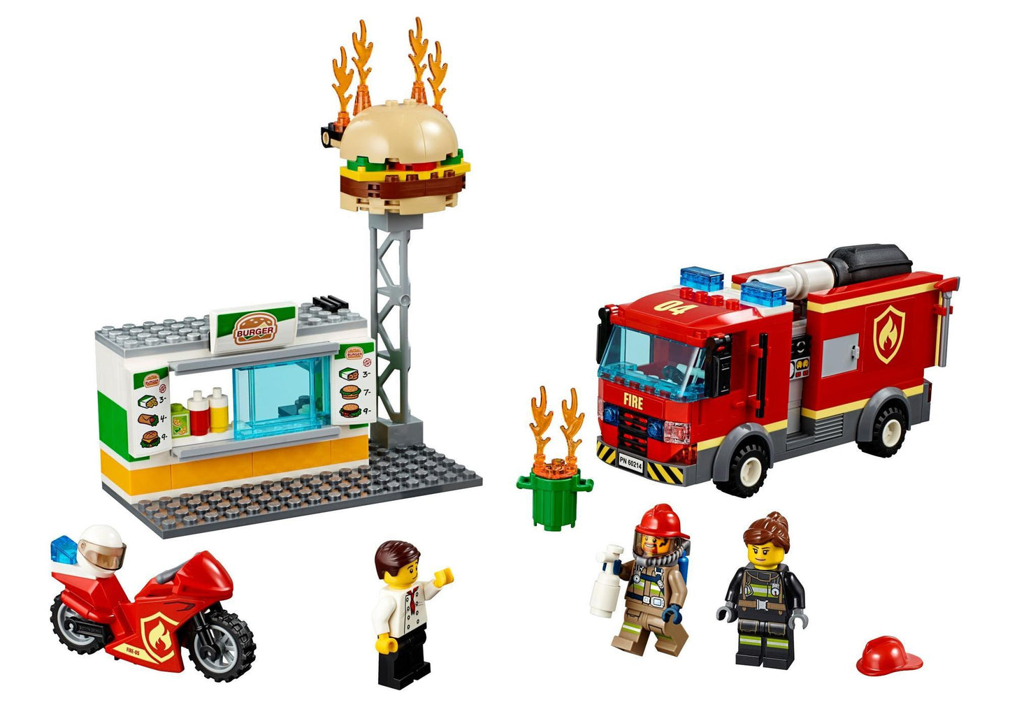 Lego 60214 City: Feuerwehreinsatz im Burger-Restaurant - plegobil