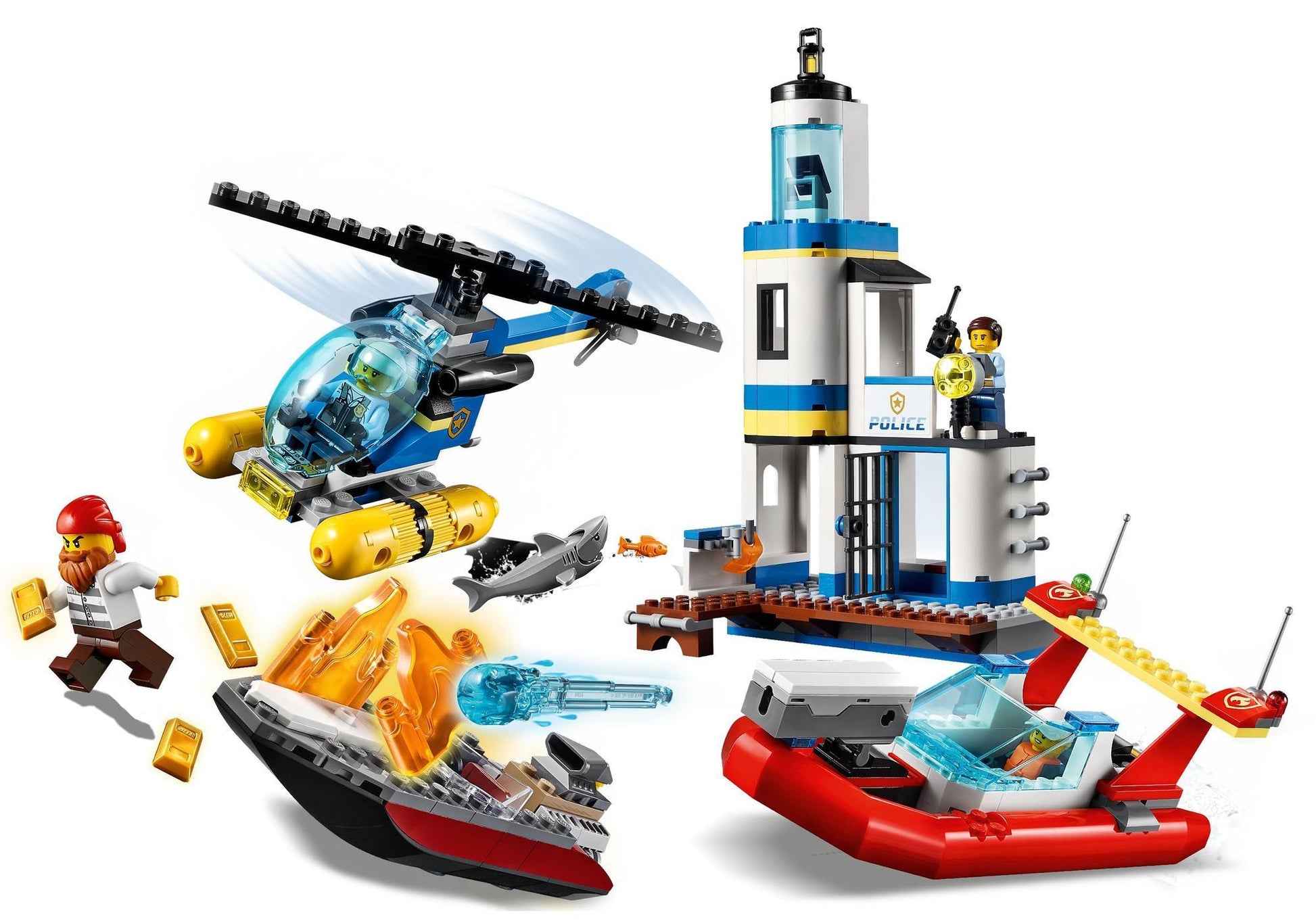 Lego 60308 City: Polizei und Feuerwehr im Küsteneinsatz - plegobil