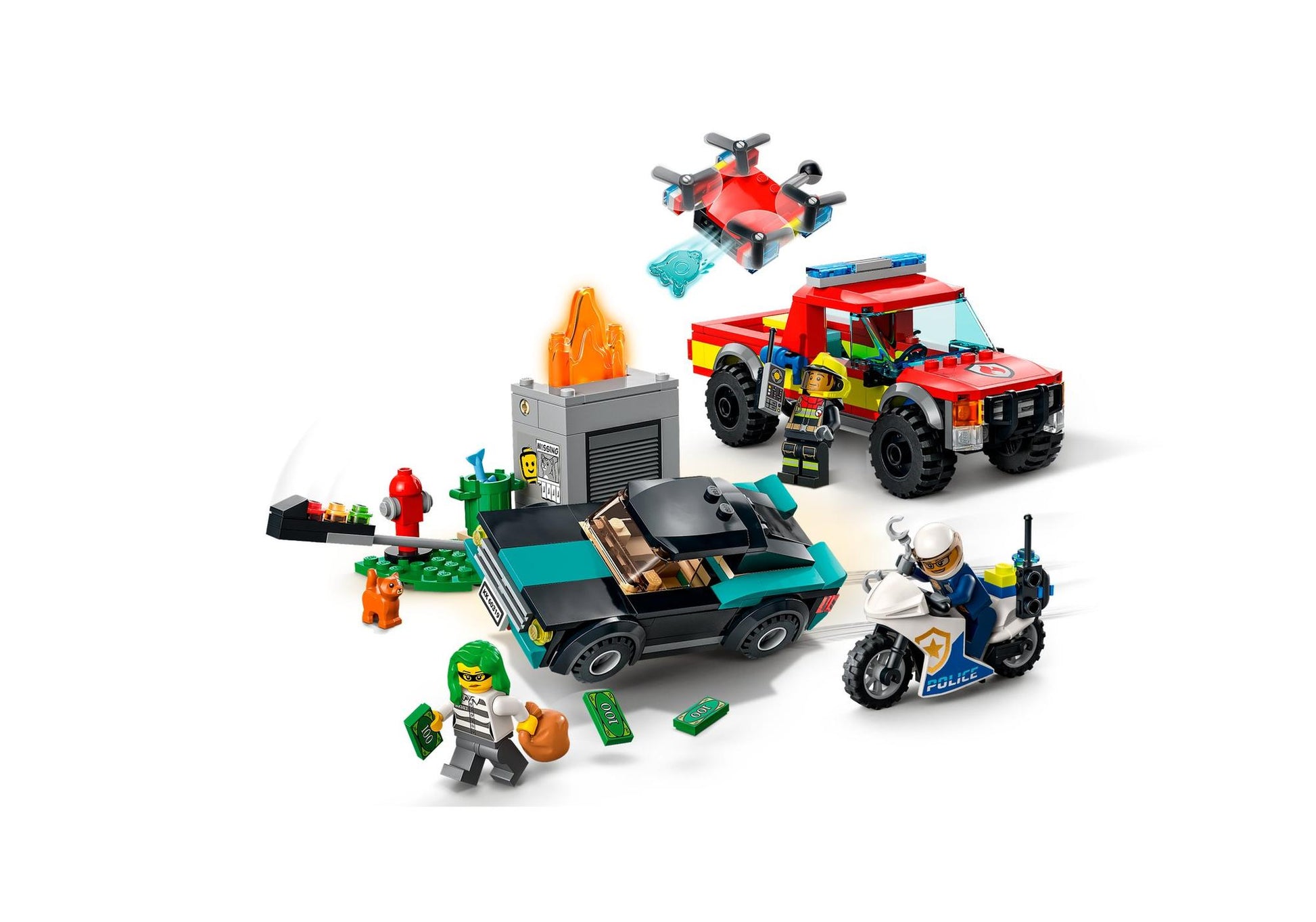 Lego 60319 City: Löscheinsatz und Verfolgungsjagd - plegobil