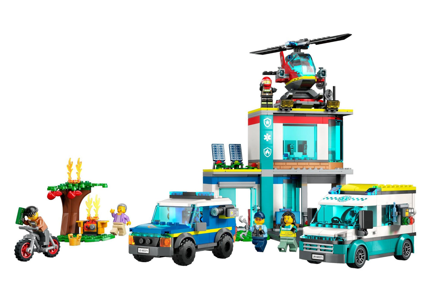 Lego 60371 City: Hauptquartier der Rettungsfahrzeuge - plegobil