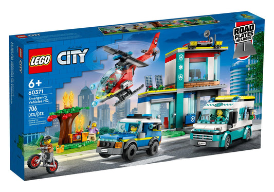 Lego 60371 City: Hauptquartier der Rettungsfahrzeuge - plegobil