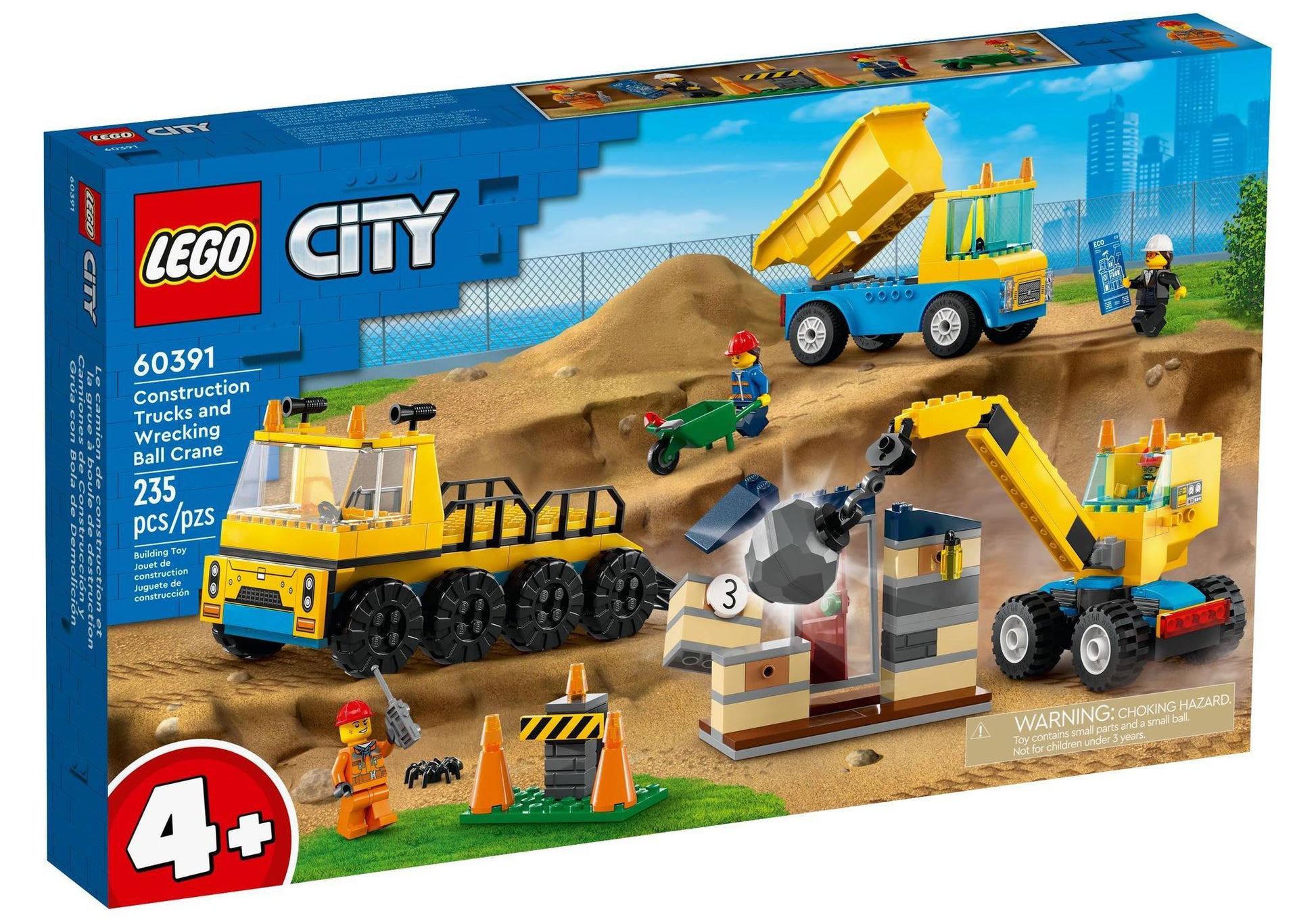 Lego 60391 City: Baufahrzeuge und Kran mit Abrissbirne - plegobil