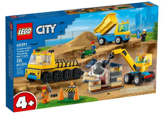 Lego 60391 City: Baufahrzeuge und Kran mit Abrissbirne - plegobil