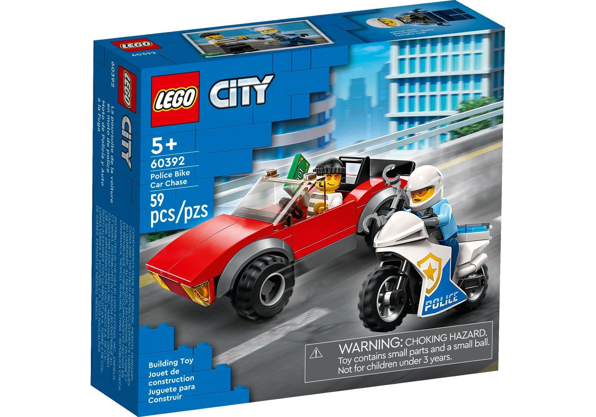 Lego 60392 City: Verfolgungsjagd mit dem Polizeimotorrad - plegobil