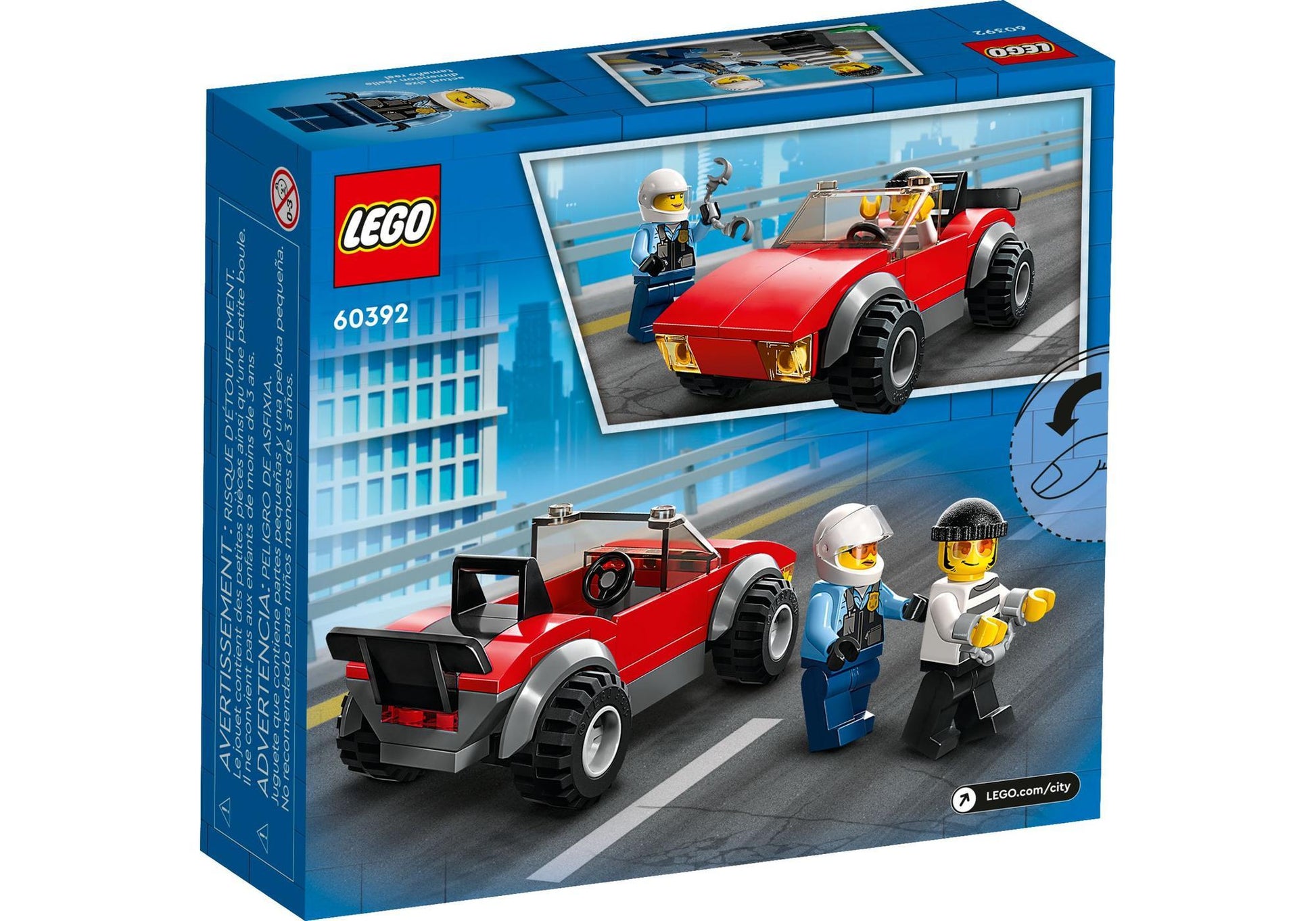 Lego 60392 City: Verfolgungsjagd mit dem Polizeimotorrad - plegobil