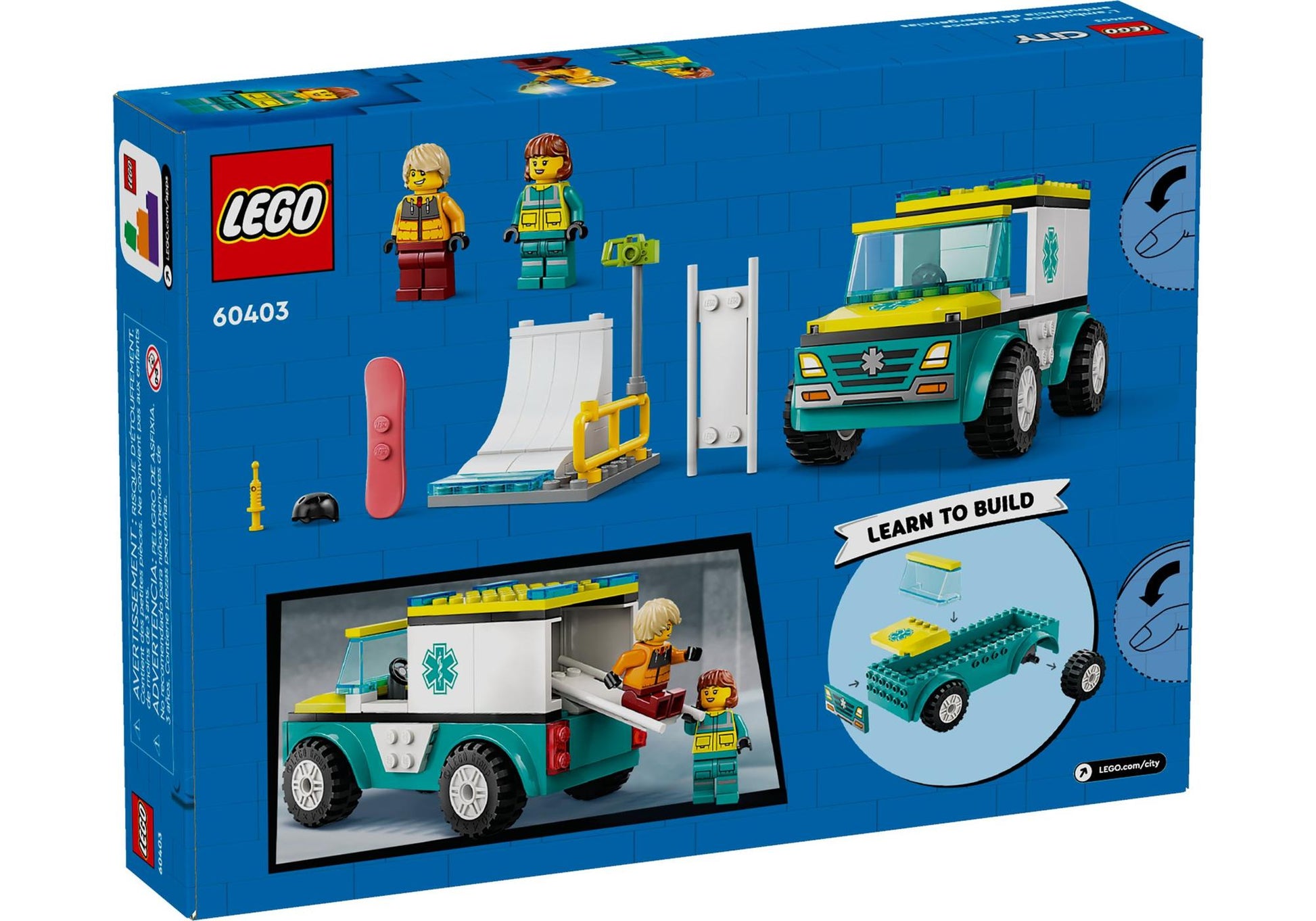 Lego 60403 City: Rettungswagen und Snowboarder - plegobil