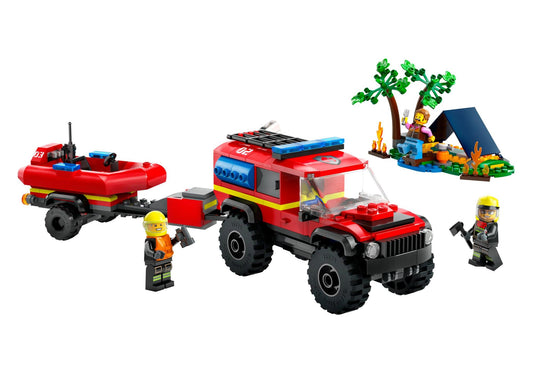 Lego 60412 City: Feuerwehrgeländewagen mit Rettungsboot - plegobil