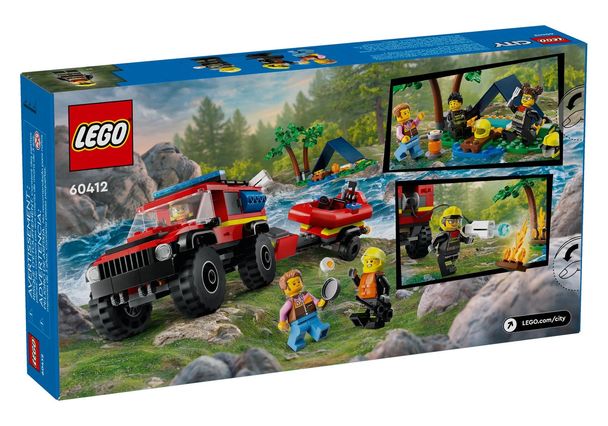 Lego 60412 City: Feuerwehrgeländewagen mit Rettungsboot - plegobil