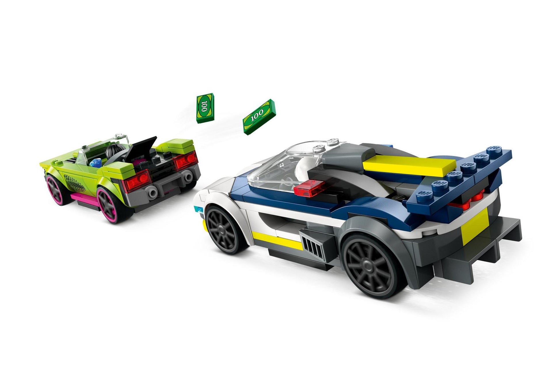 Lego 60415 City: Verfolgungsjagd mit Polizeiauto und Muscle Car - plegobil