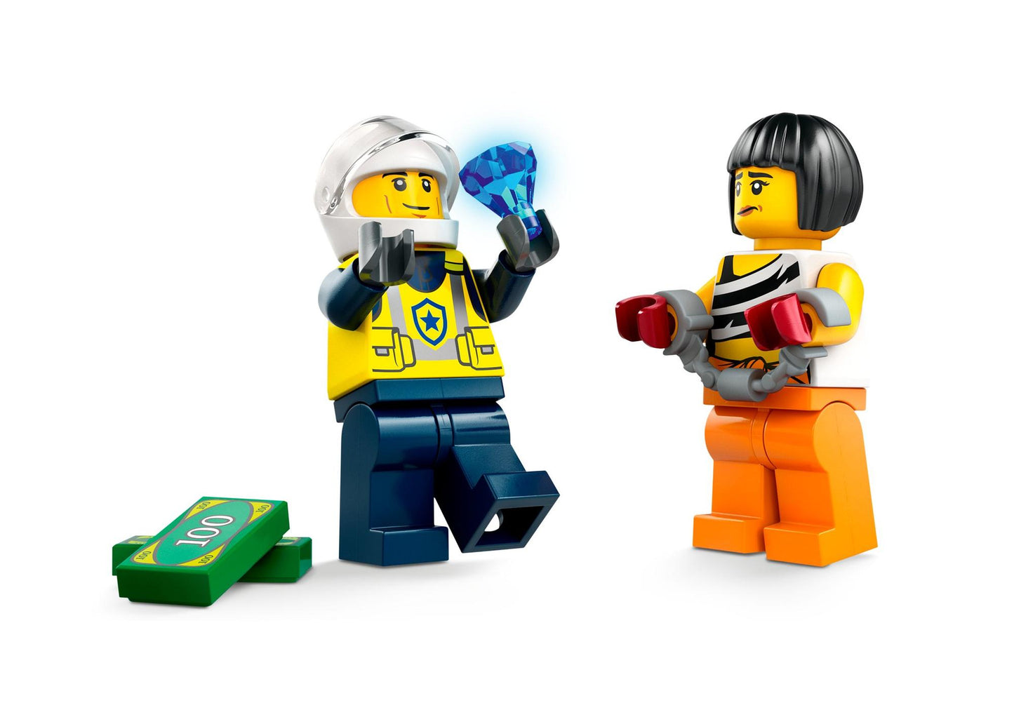 Lego 60415 City: Verfolgungsjagd mit Polizeiauto und Muscle Car - plegobil