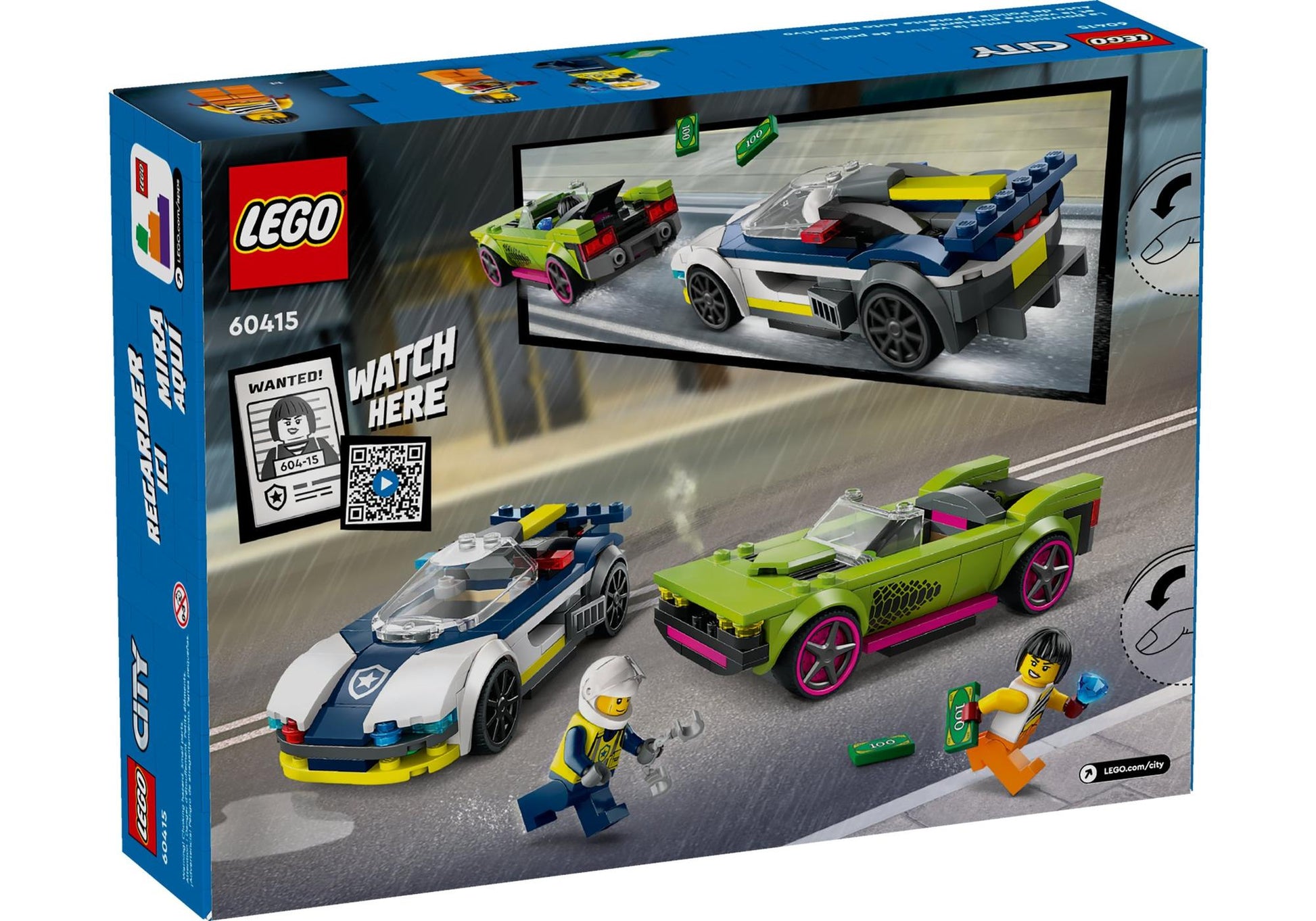 Lego 60415 City: Verfolgungsjagd mit Polizeiauto und Muscle Car - plegobil