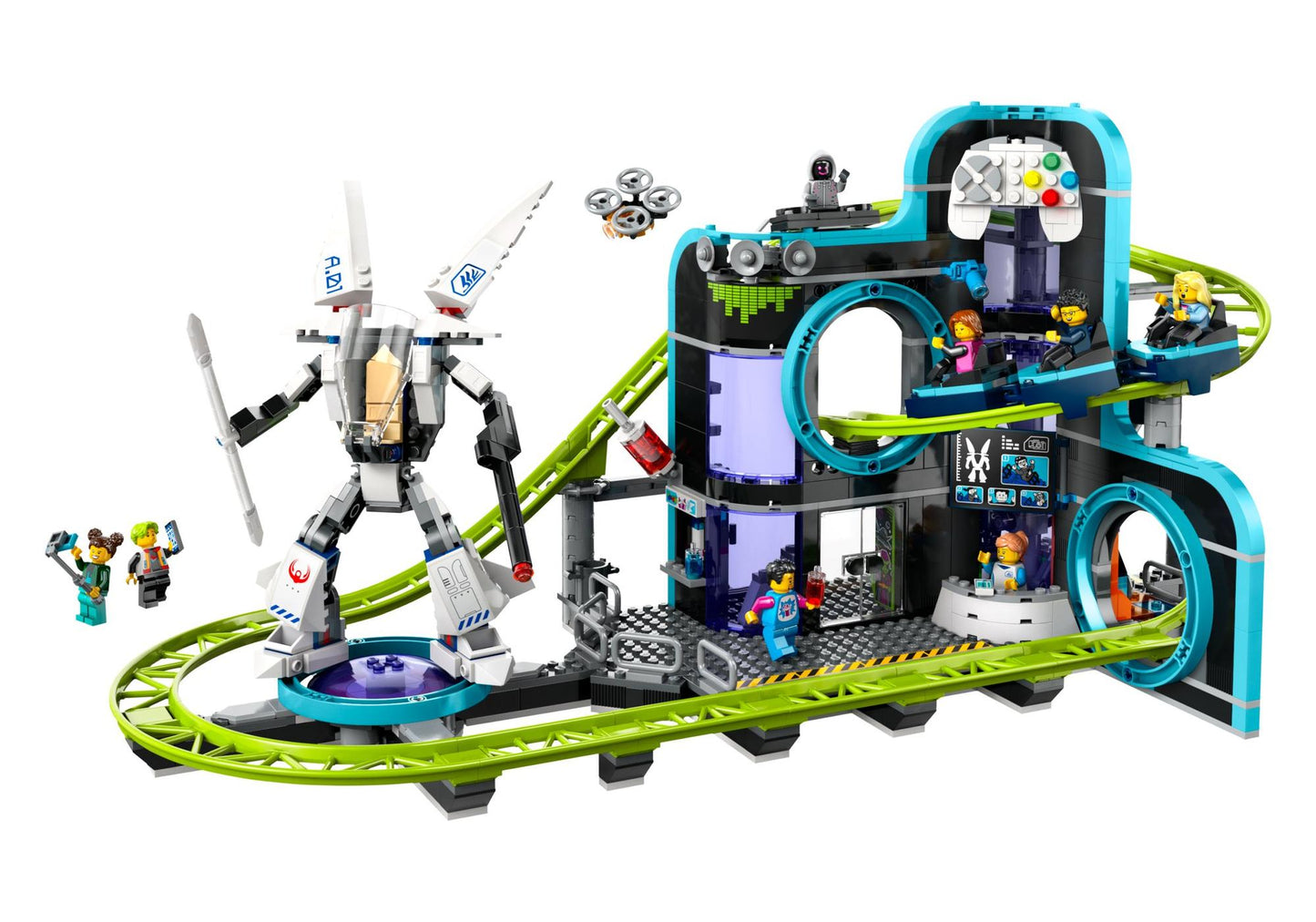 Lego 60421 City: Achterbahn mit Roboter-Mech - plegobil