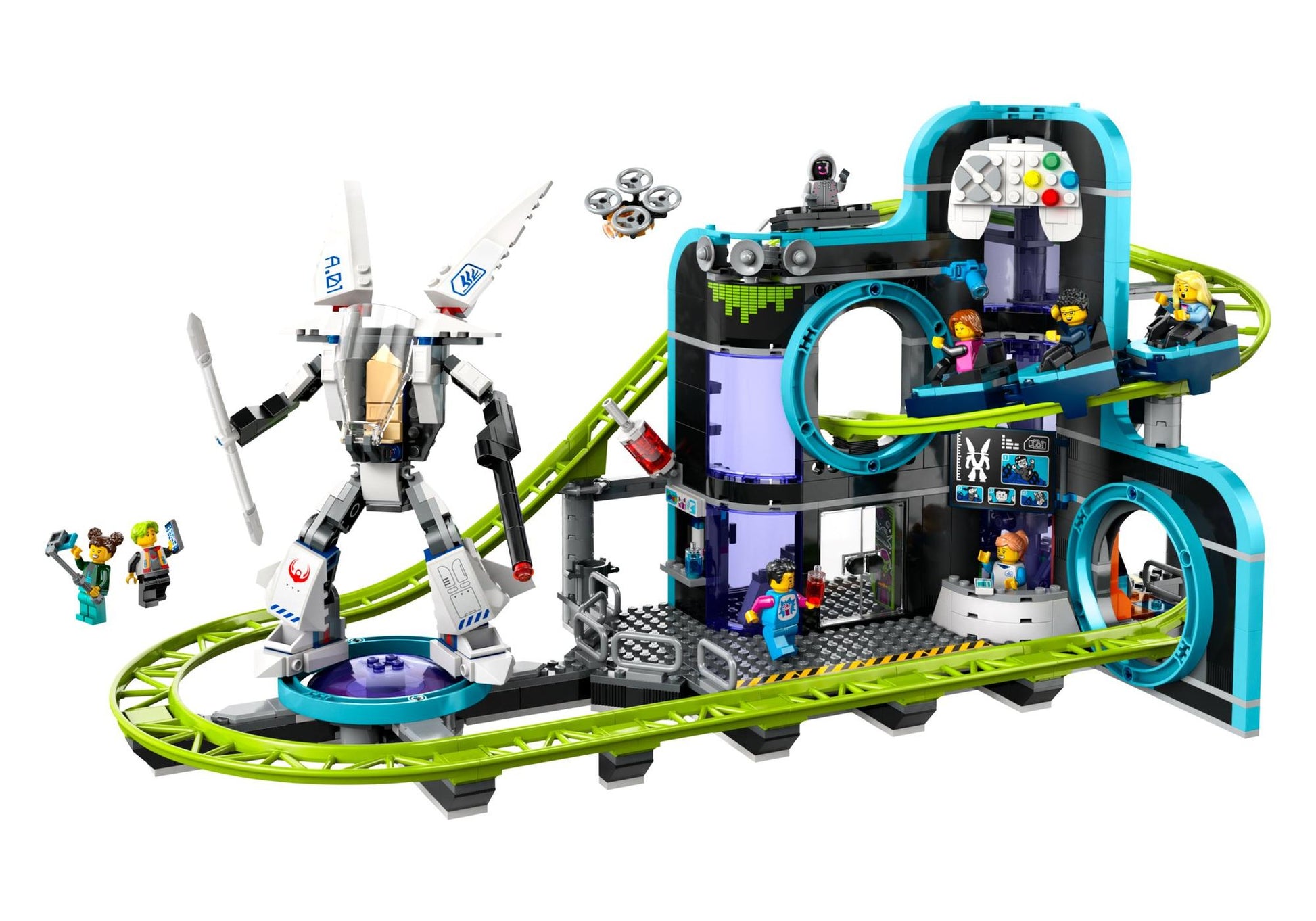 Lego 60421 City: Achterbahn mit Roboter-Mech - plegobil