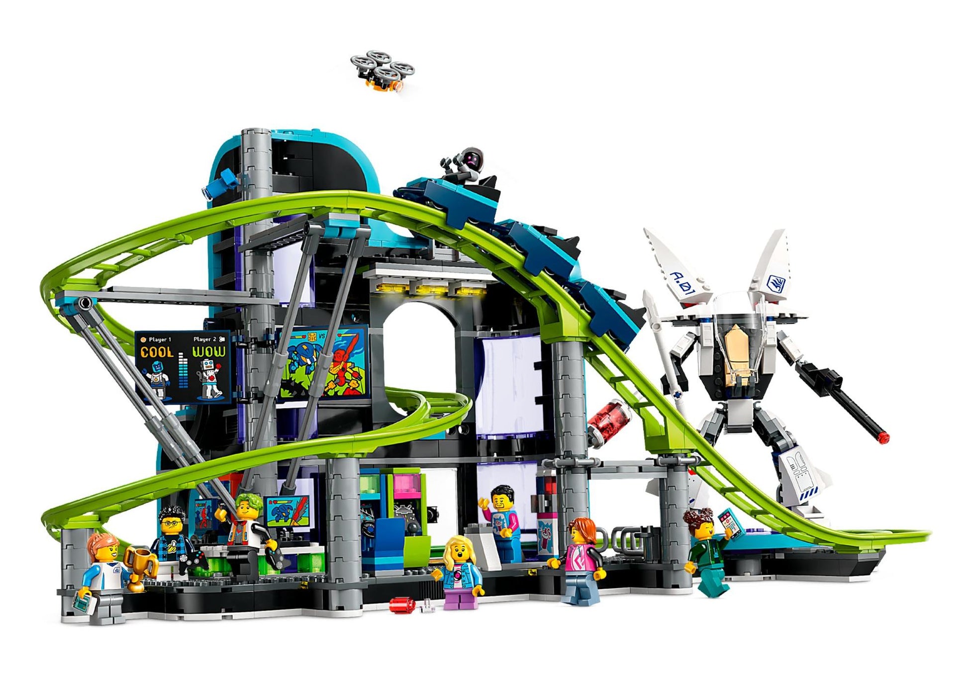 Lego 60421 City: Achterbahn mit Roboter-Mech - plegobil