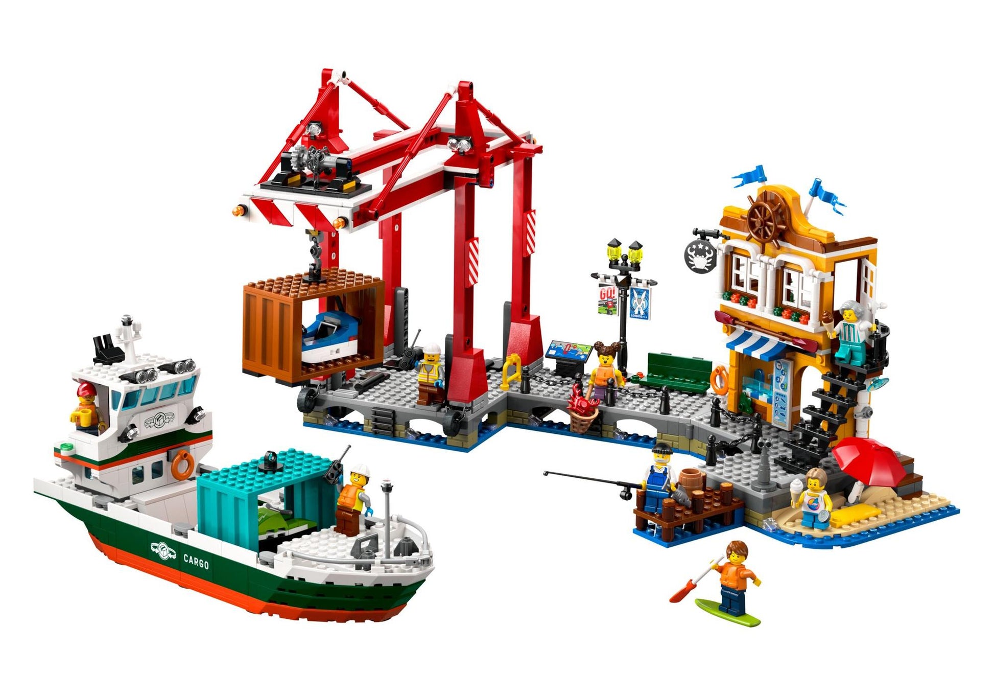 Lego 60422 City: Hafen mit Frachtschiff - plegobil