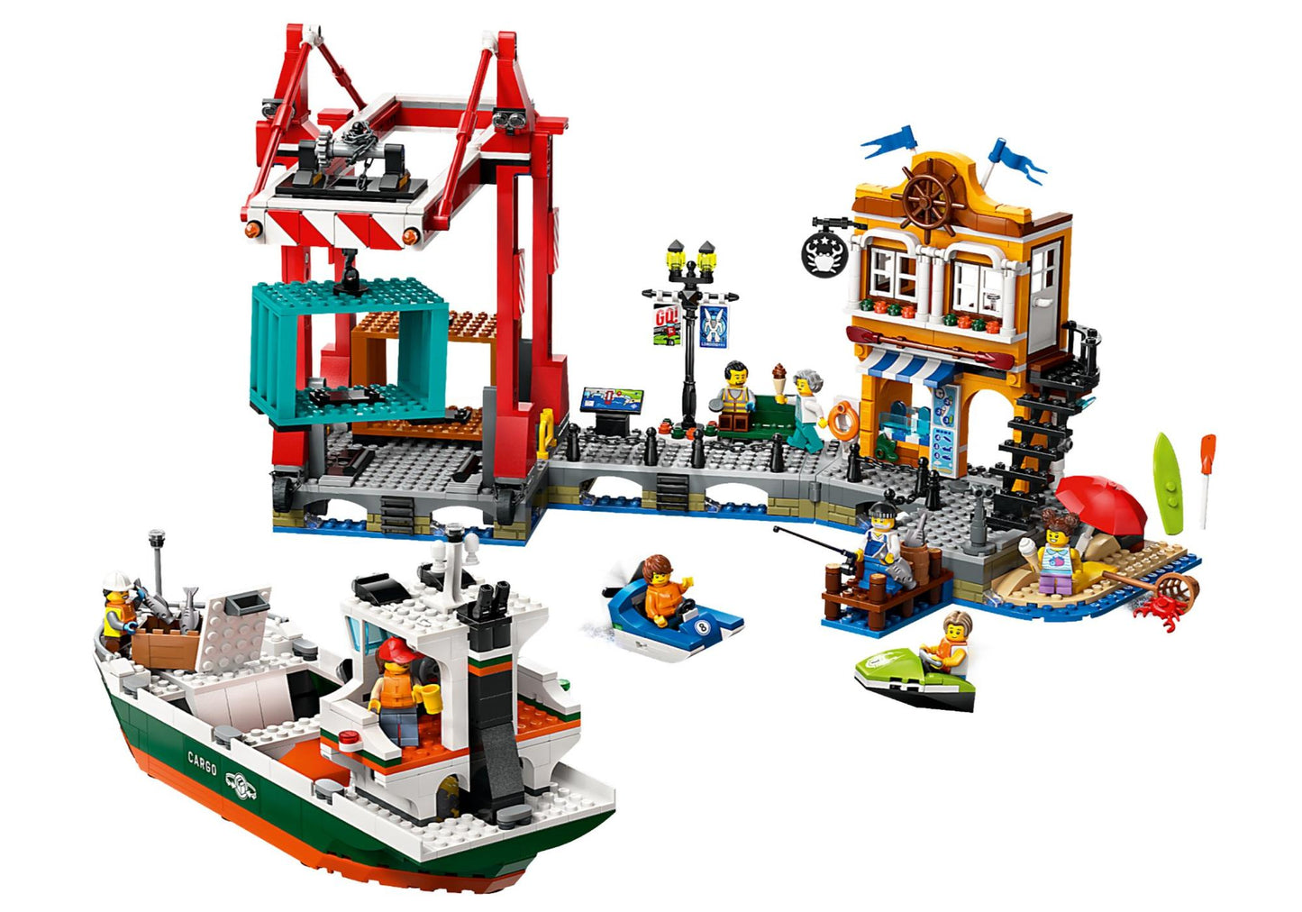 Lego 60422 City: Hafen mit Frachtschiff - plegobil