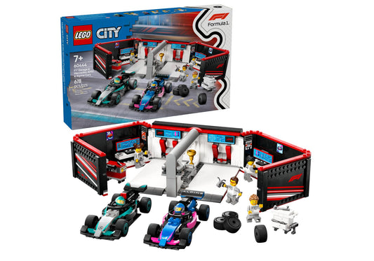 Lego 60444 City: F1 Garage mit Mercedes-AMG & Alpine Rennautos