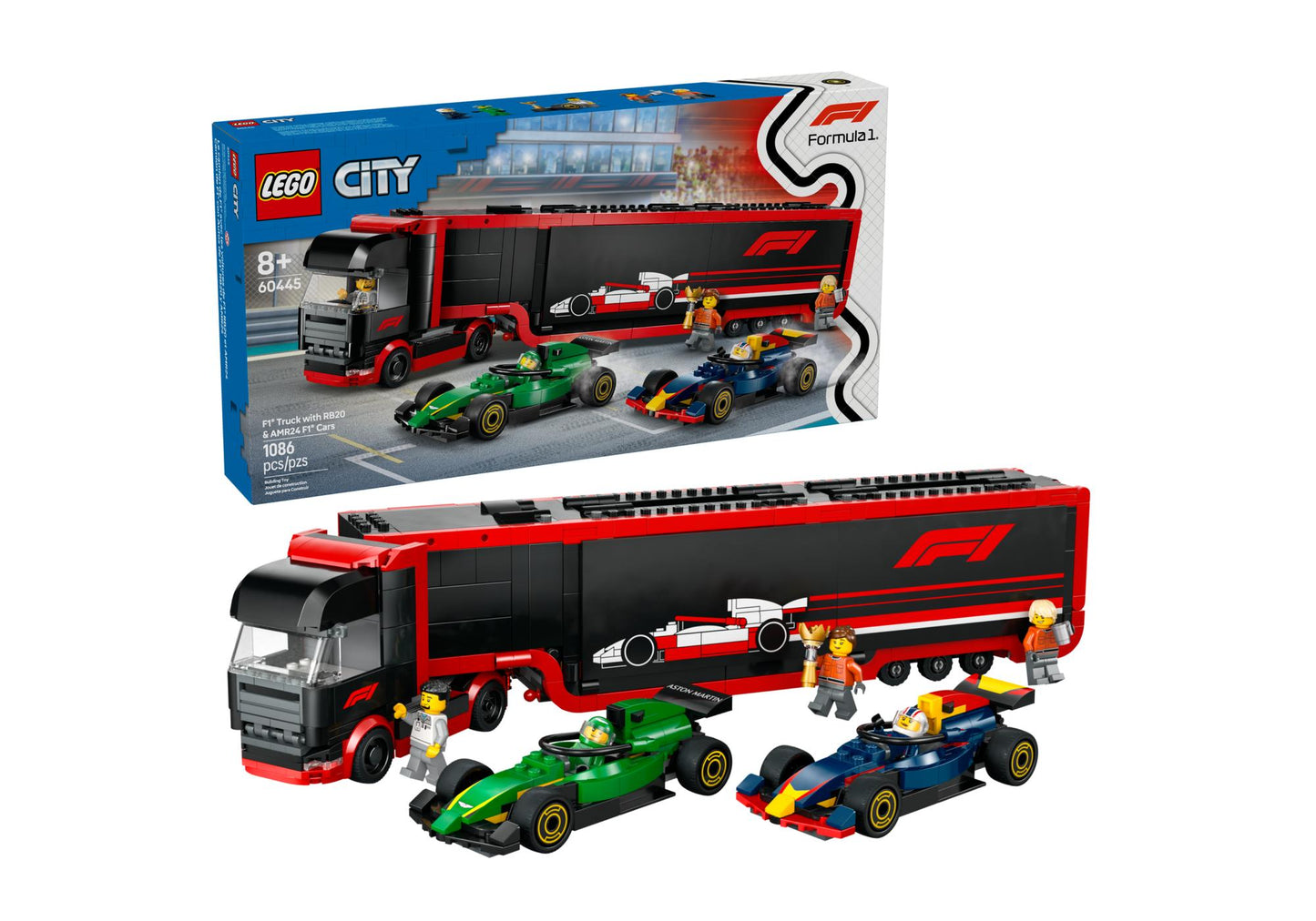 Lego 60445 City: F1 Transporter mit RB20 & AMR24 F1 Rennautos