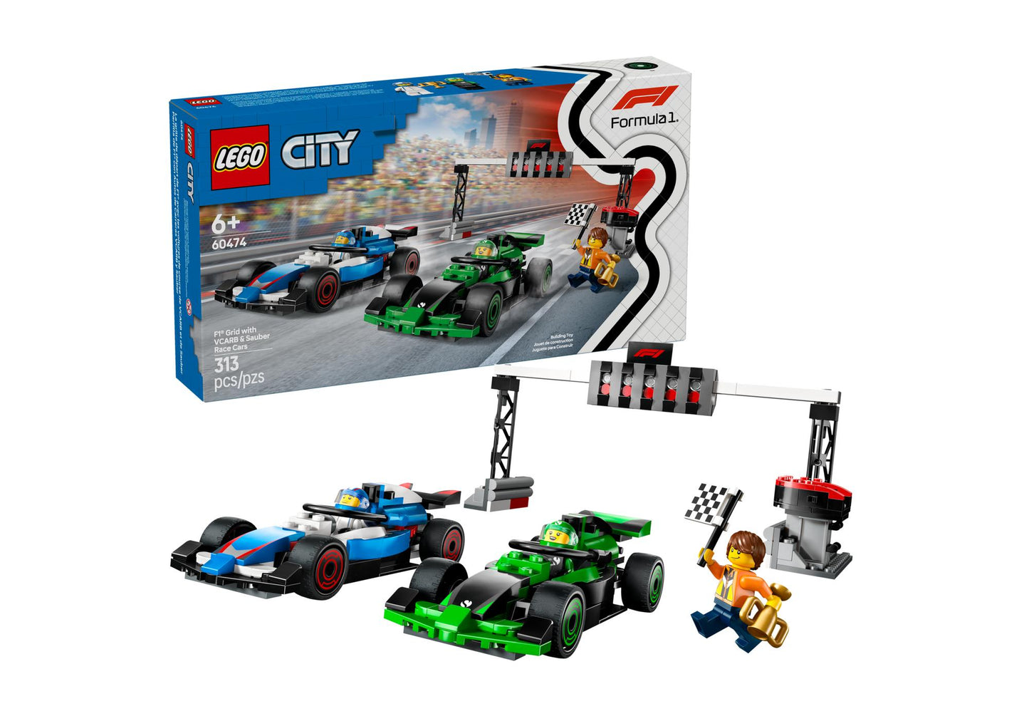 Lego 60474 City: F1 Startaufstellung mit VCARB & Sauber Rennautos