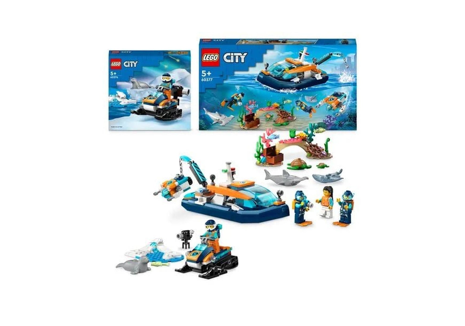 Lego 66768 City: Bundle Meeresforscher-Boot + Arktis-Schneemobil - plegobil